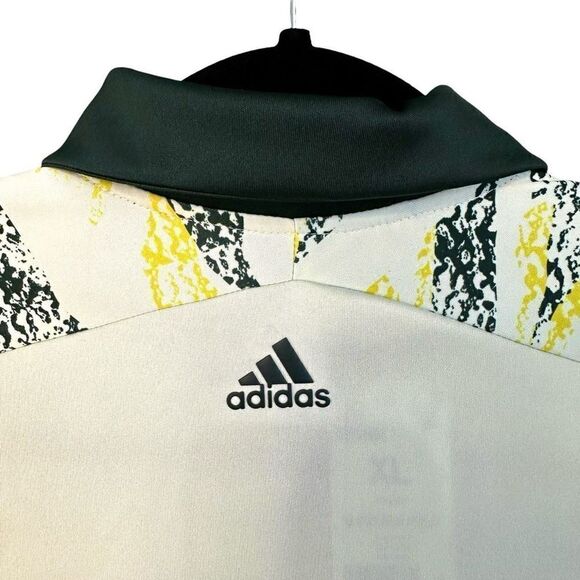 NWT Adidas Printed Colorblock Polo Golf Shirt Mint Green - Picture 10 of 13